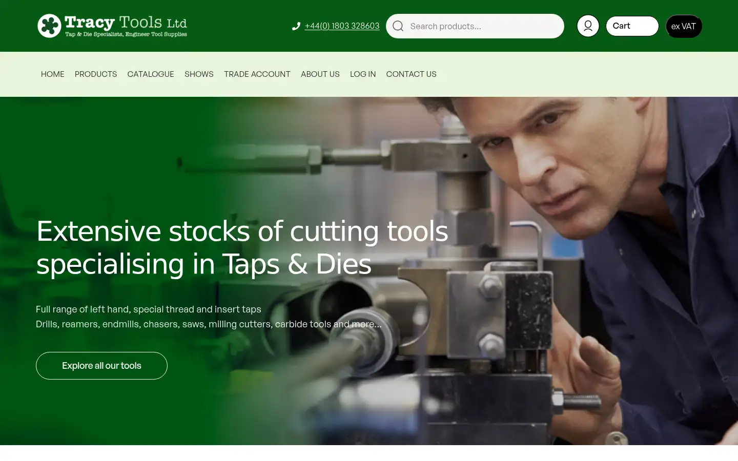 Screenshot of tracytools.com
