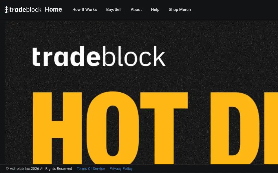 Screenshot of tradeblock.us