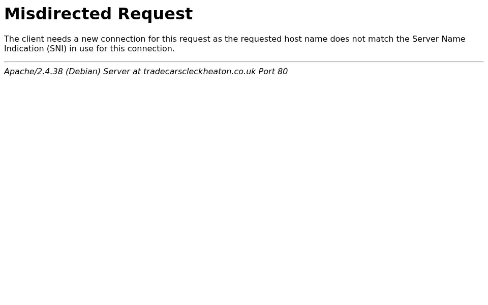 Screenshot of tradecarscleckheaton.co.uk