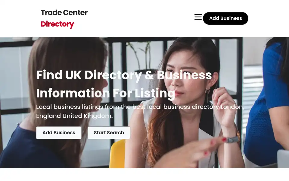 Screenshot of tradecenter.co.uk