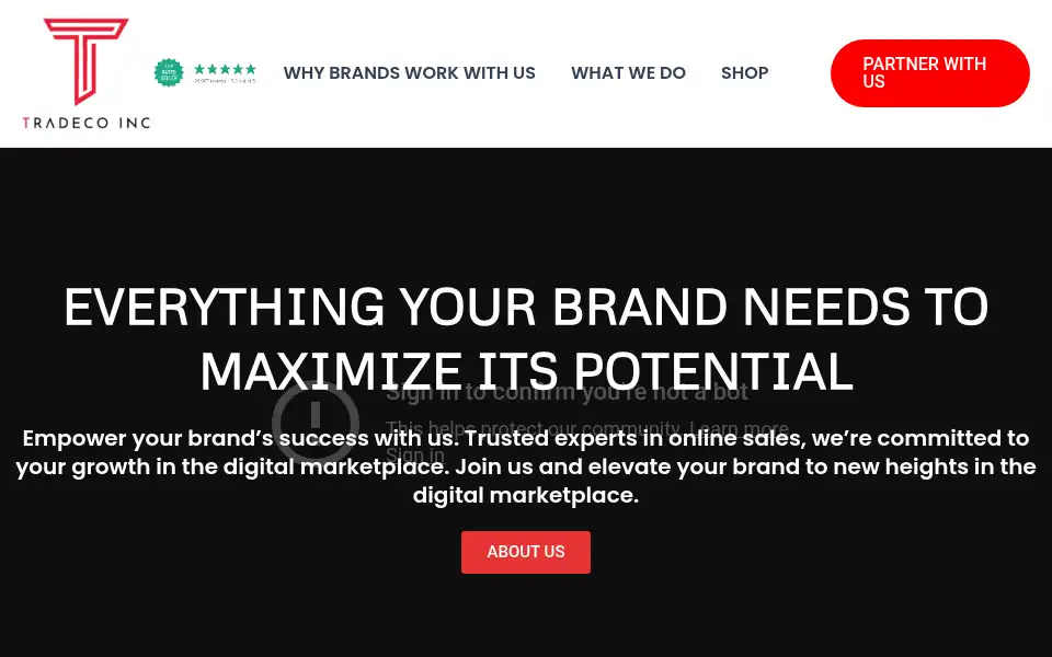 Screenshot of tradecous.com