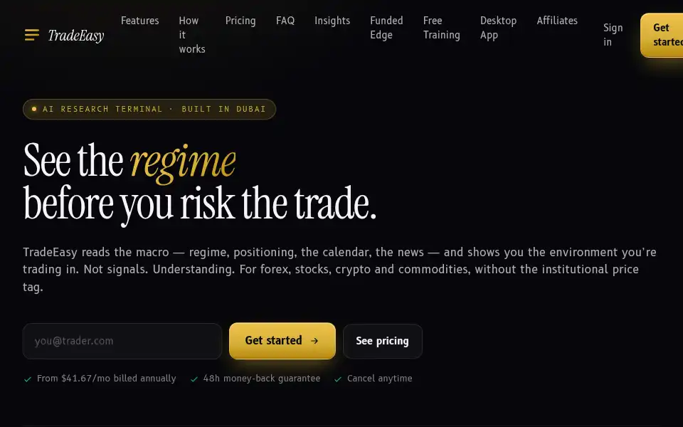Screenshot of tradeeasyai.net