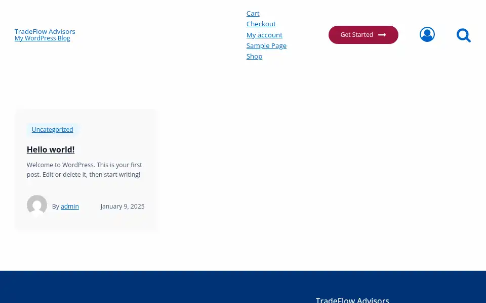 Screenshot of tradeflowadvisors.com
