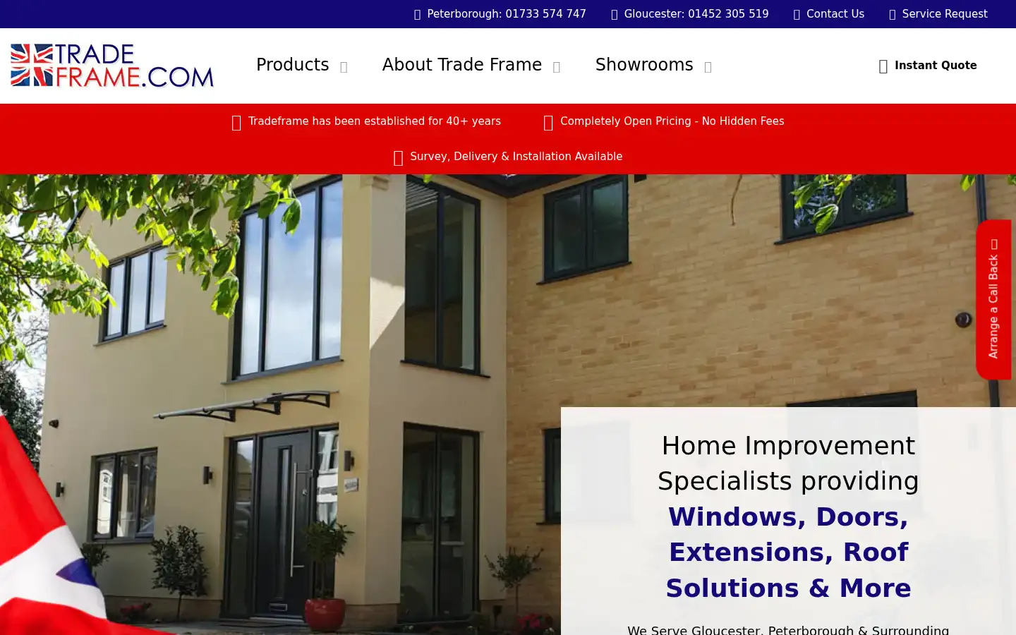 Screenshot of tradeframe.com