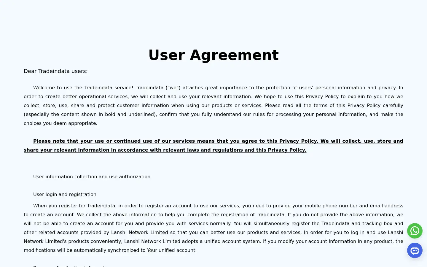 Screenshot of tradeindata.com