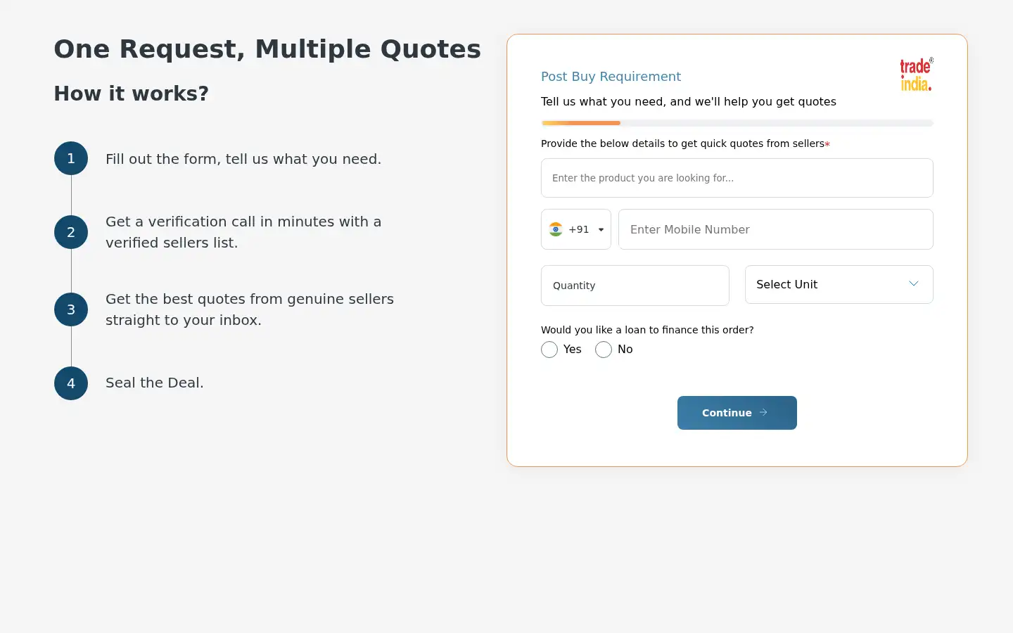 Screenshot of tradeindia.com