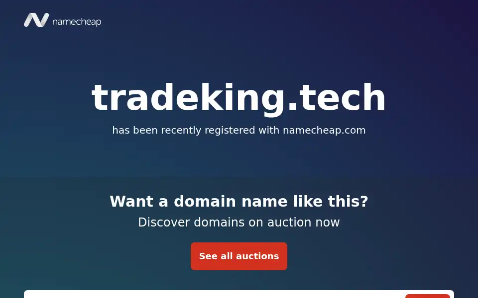 Screenshot of tradeking.tech