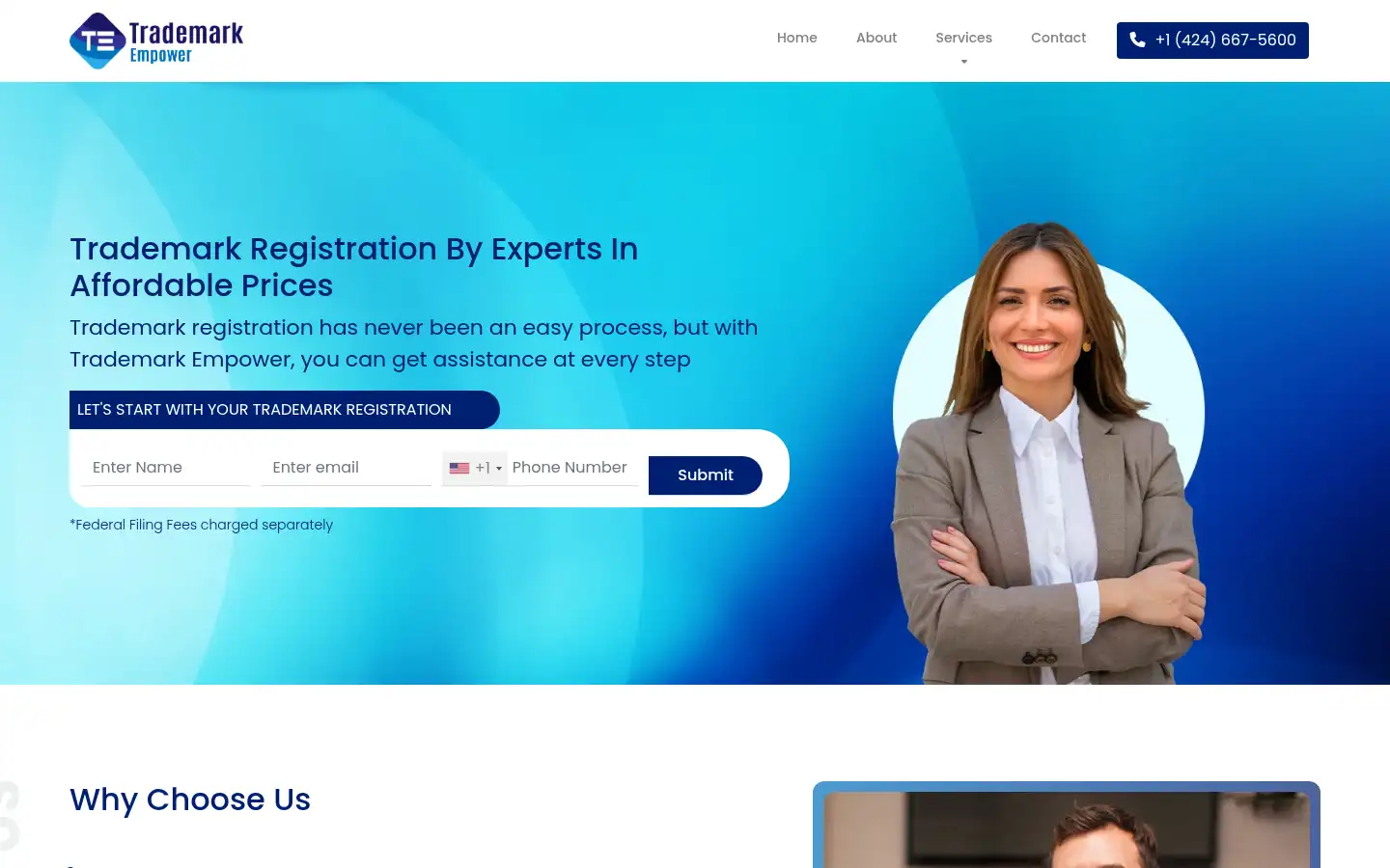 Screenshot of trademarkempower.com
