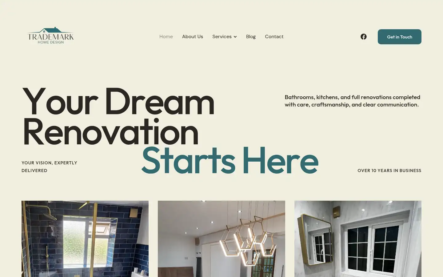 Screenshot of trademarkhomedesign.co.uk