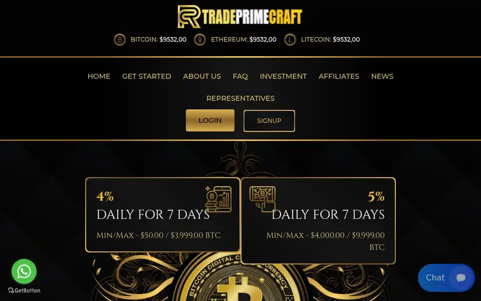 Screenshot of tradeprimecraft.net