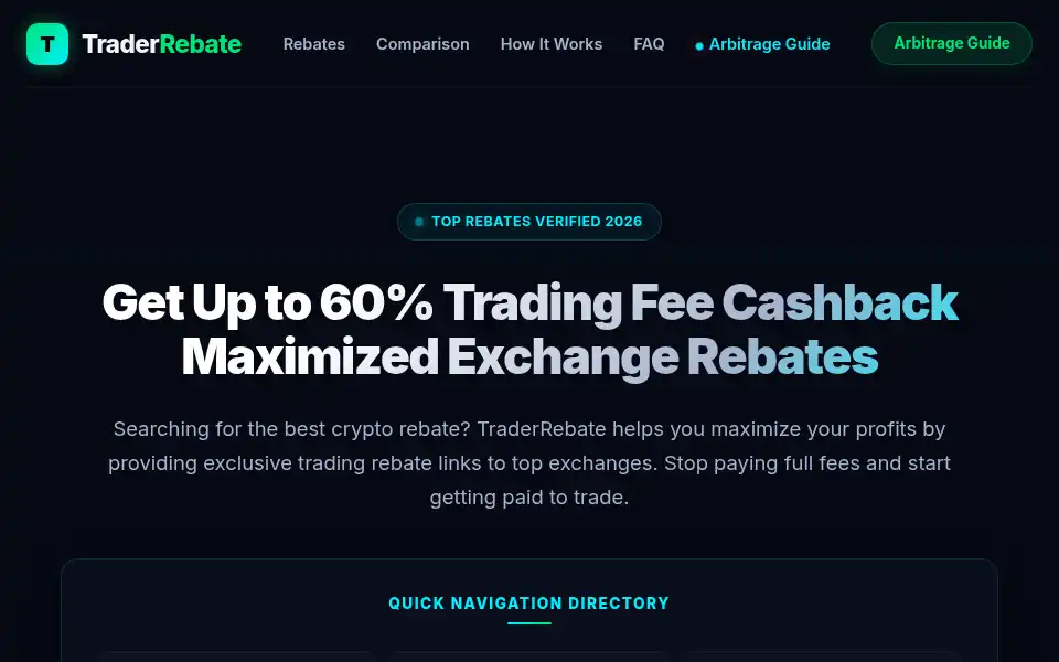 Screenshot of traderrebate.com