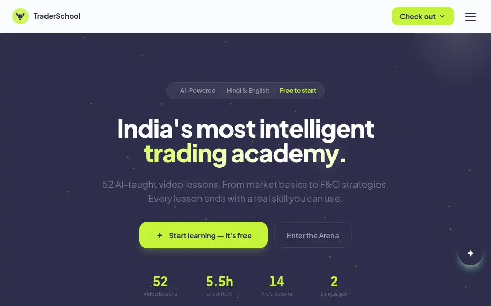 Screenshot of traderschool.io