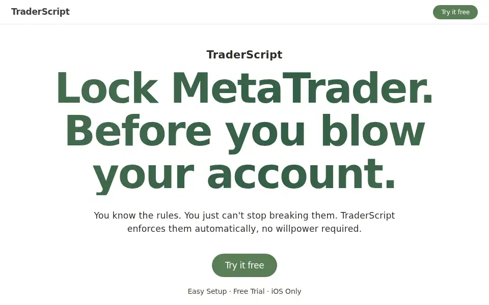 Screenshot of traderscript.ai