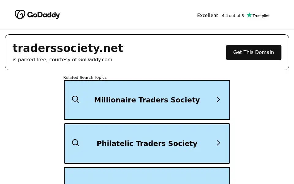 Screenshot of traderssociety.net