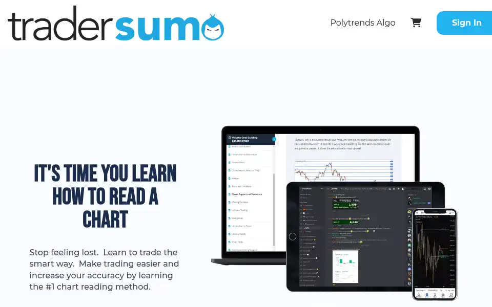 Screenshot of tradersumo.com