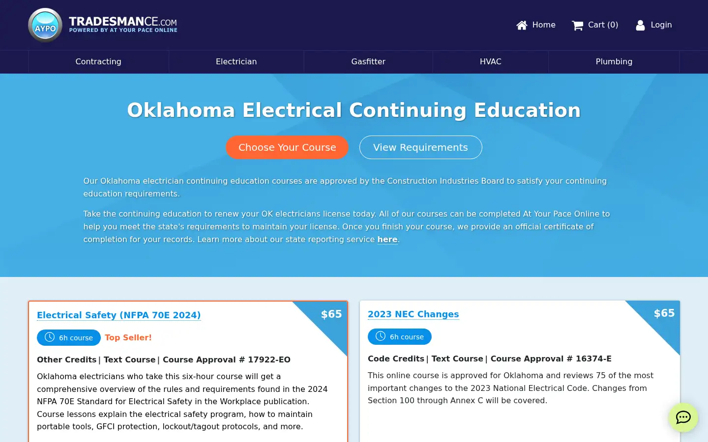 Screenshot of tradesmance.com