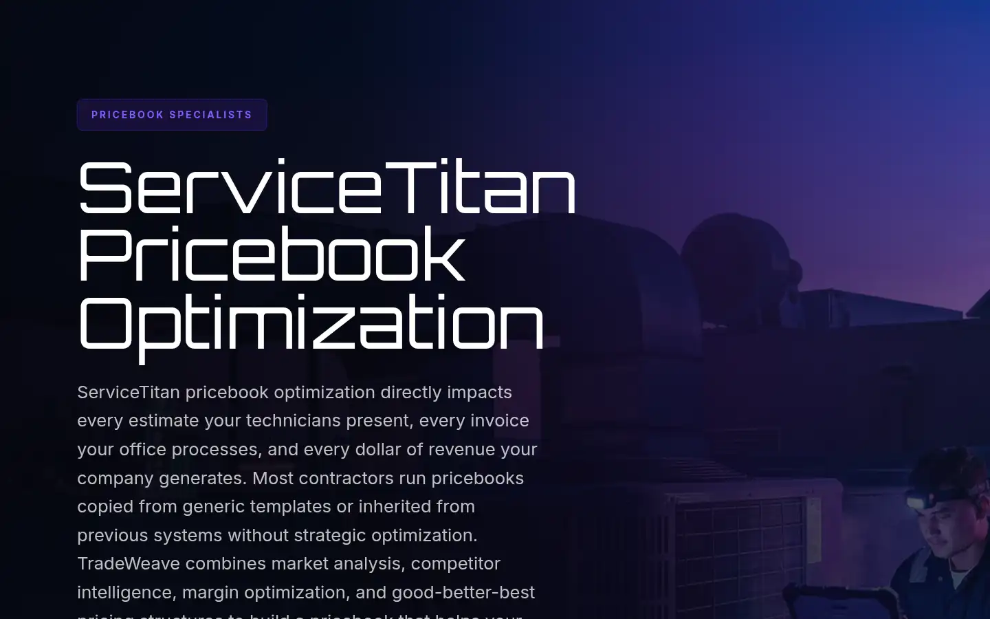 Screenshot of tradeweave.io