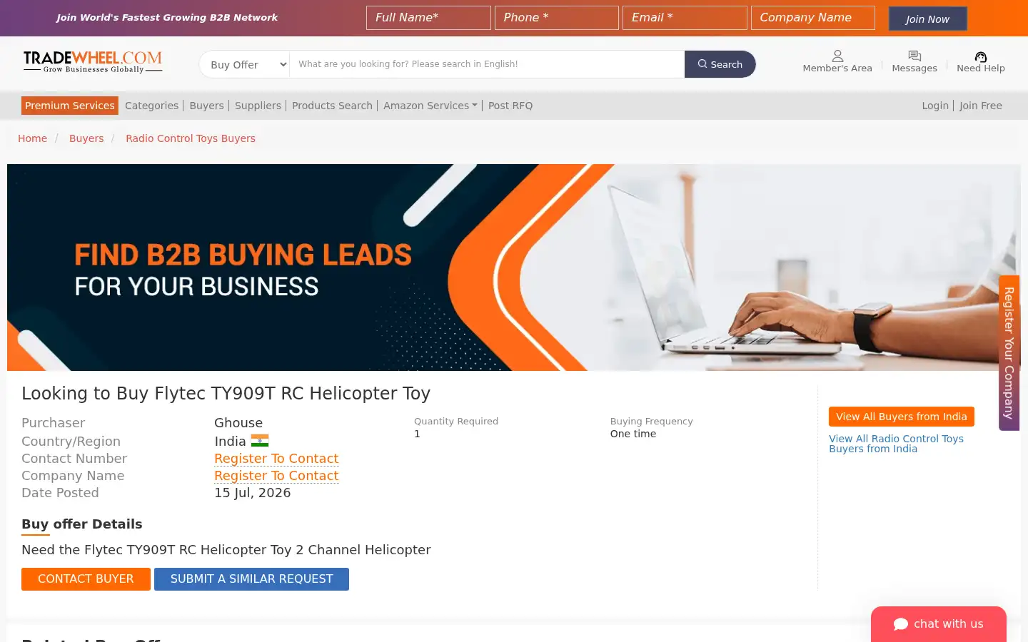 Screenshot of tradewheel.com