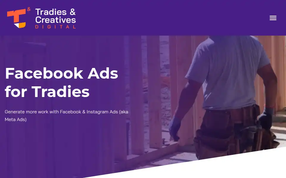 Screenshot of tradiescreativesdigital.au