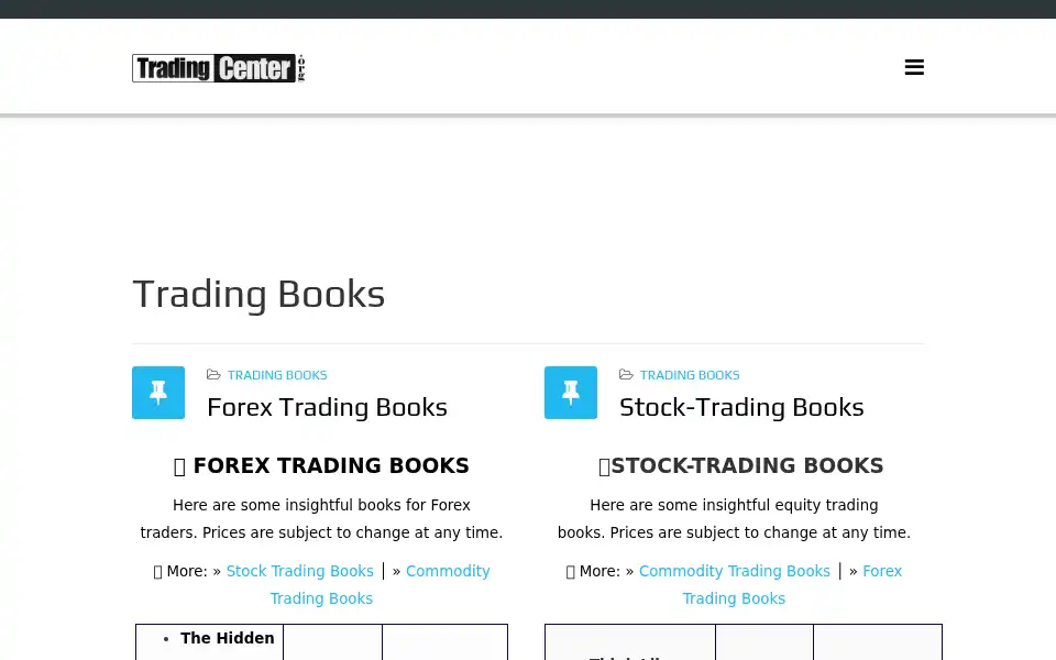 Screenshot of tradingcenter.org