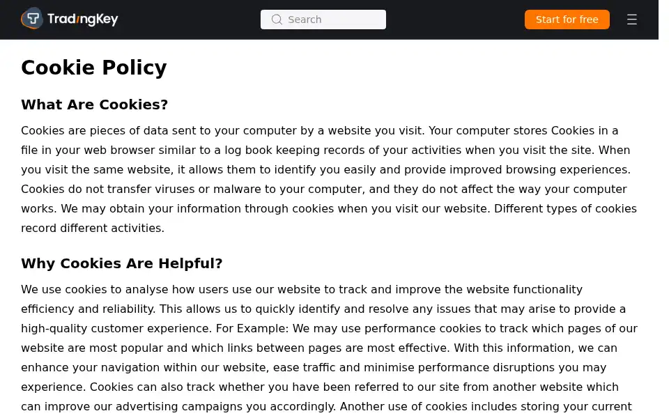 Screenshot of tradingkey.com
