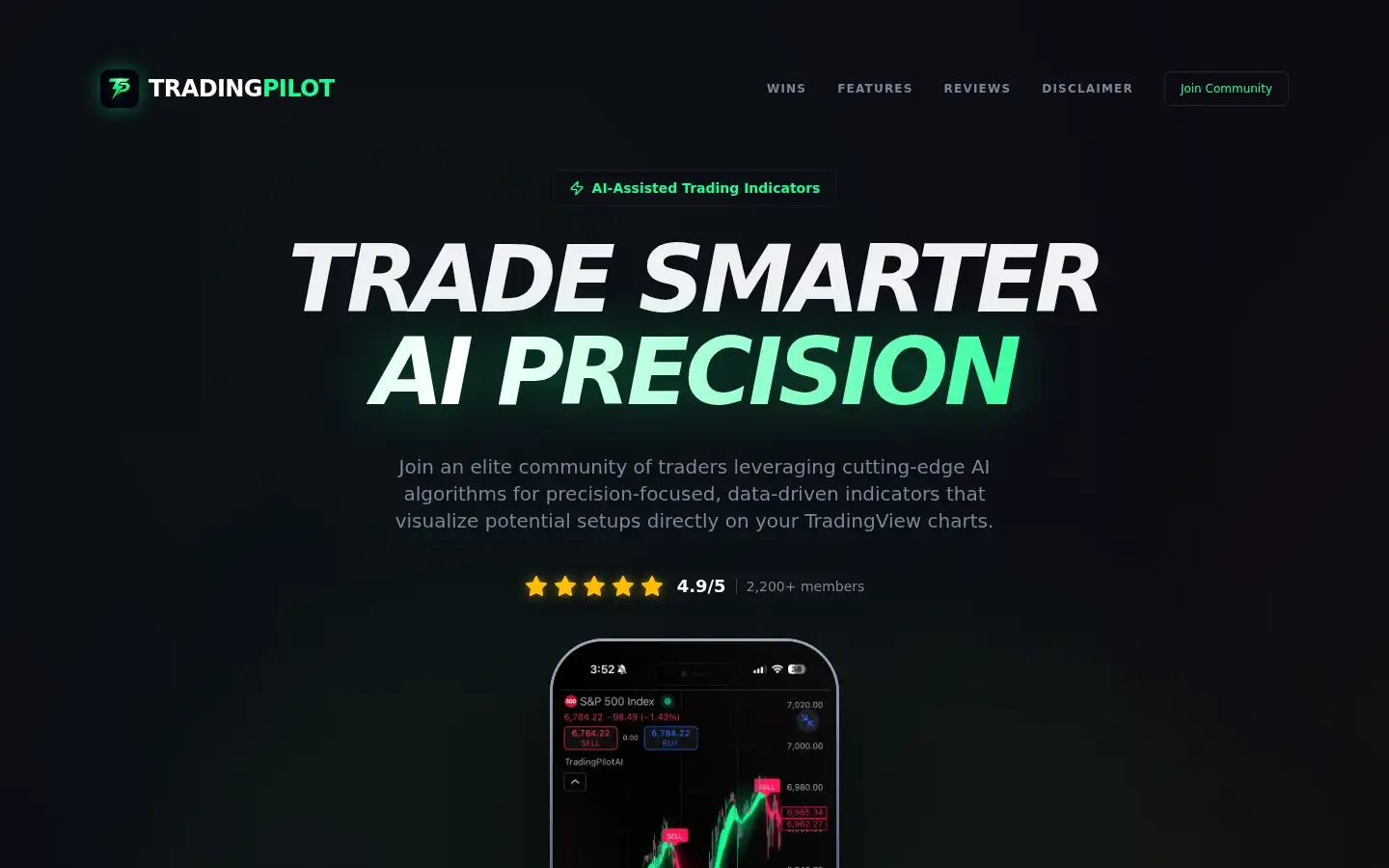 Screenshot of tradingpilotai.com