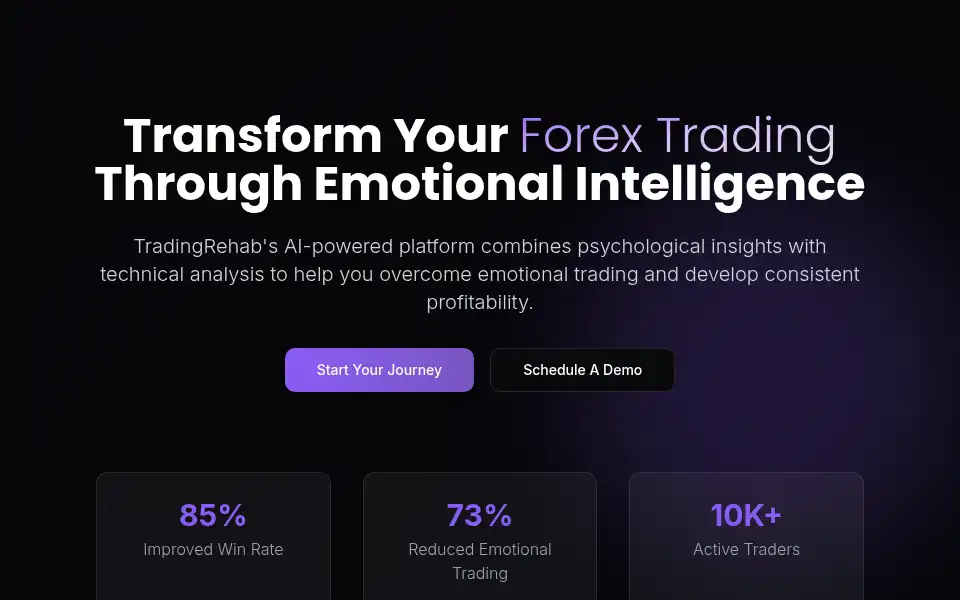 Screenshot of tradingrehab.io