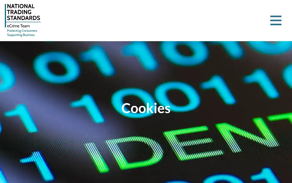 Screenshot of tradingstandardsecrime.org.uk