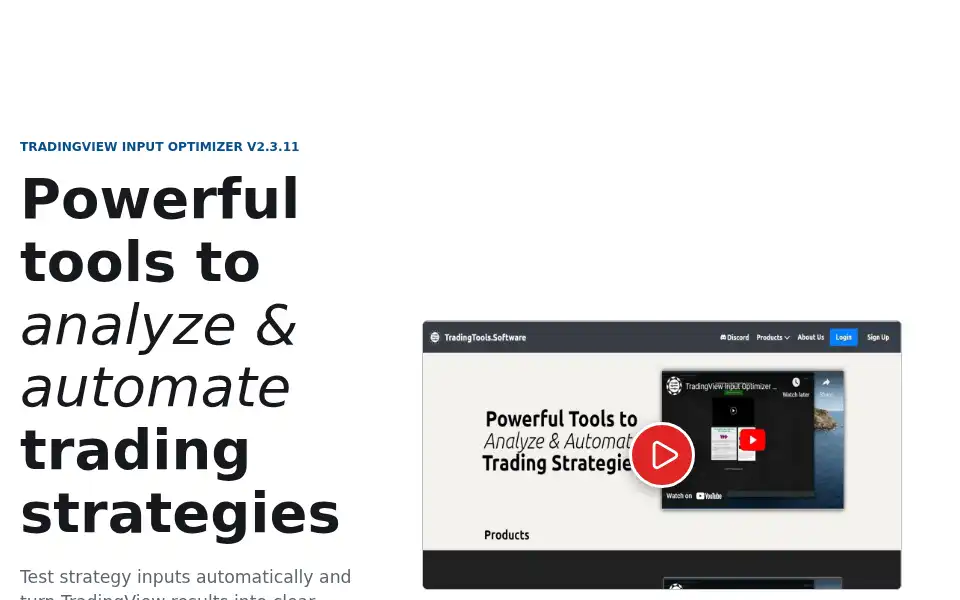 Screenshot of tradingtools.software
