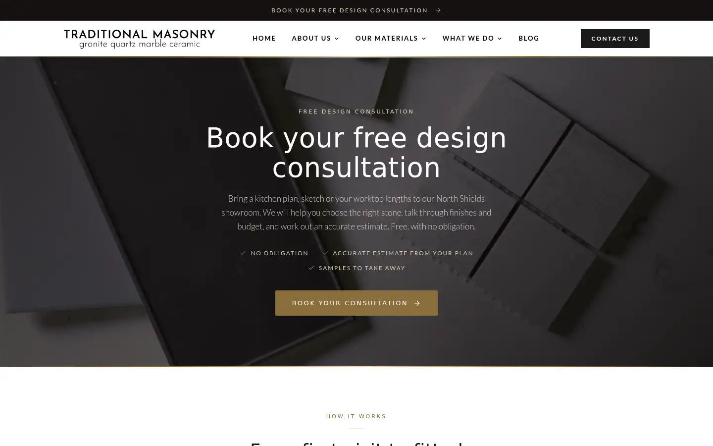 Screenshot of traditional-masonry.co.uk