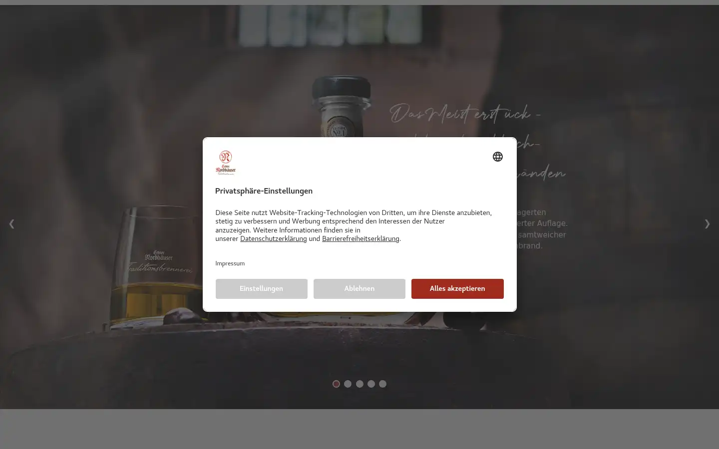 Screenshot of traditionsbrennerei.de