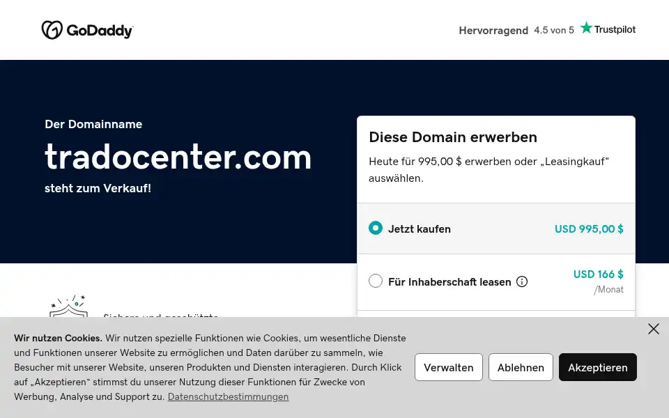 Screenshot of tradocenter.com
