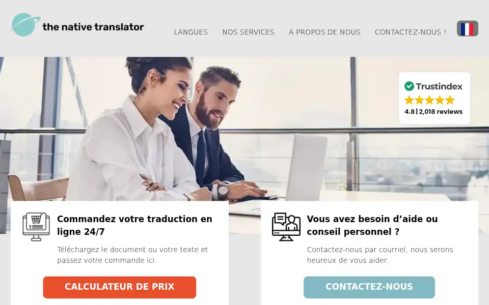 Screenshot of traducteur-natif.fr