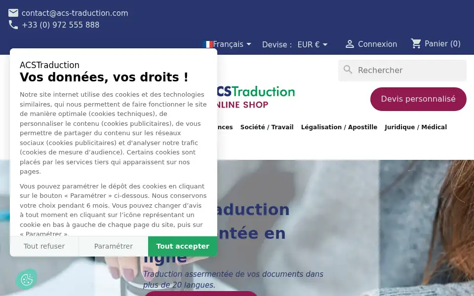 Screenshot of traduction-assermentee-officielle.com