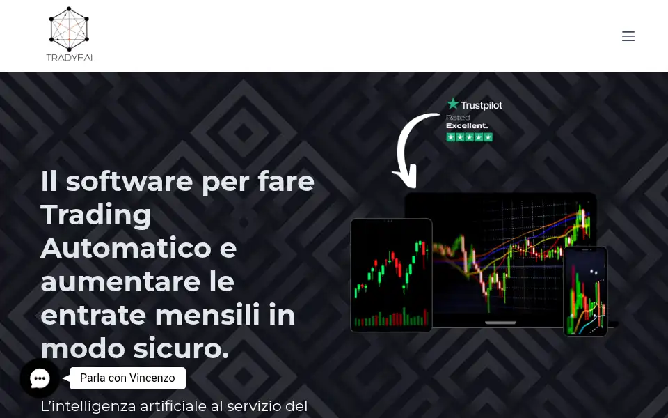 Screenshot of tradyfai.com