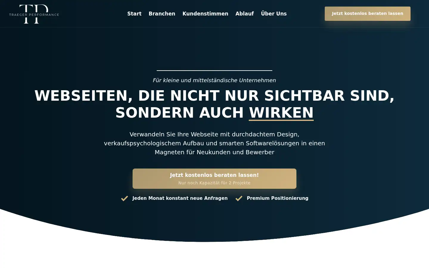 Screenshot of traeger-performance.de