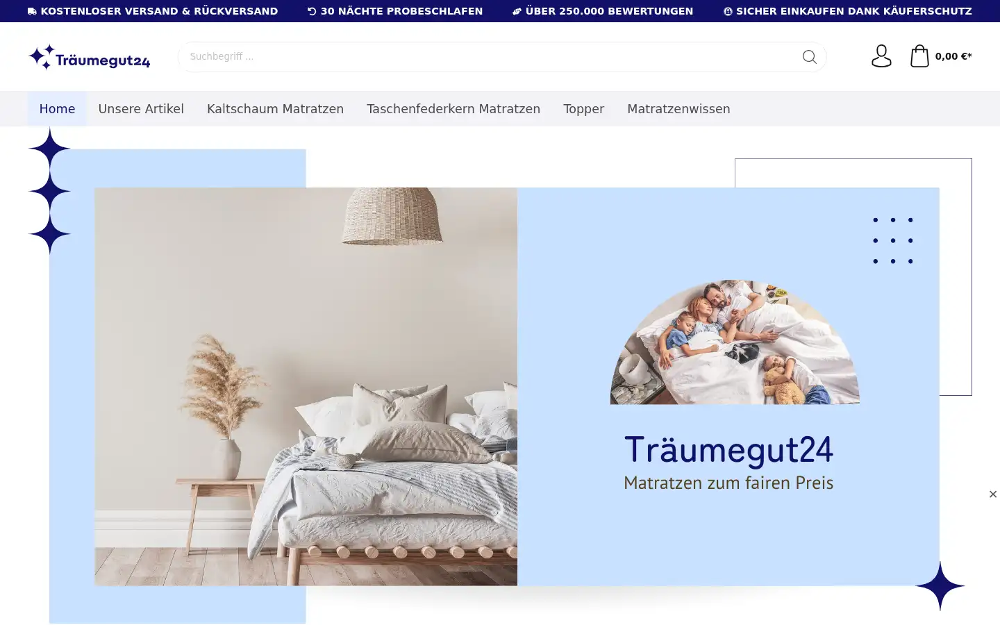 Screenshot of traeumegut24.de