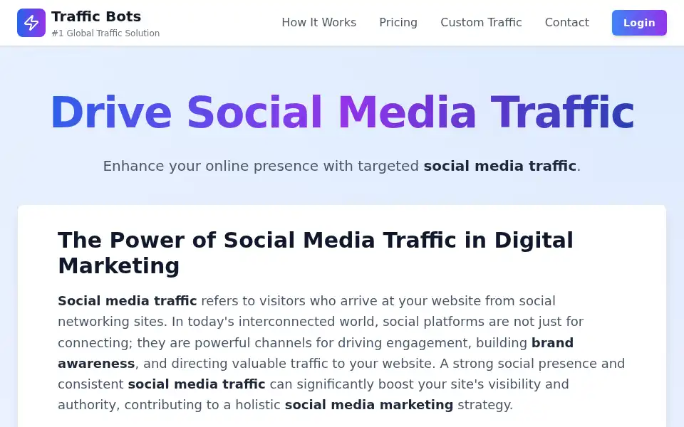 Screenshot of traffic-bots.com