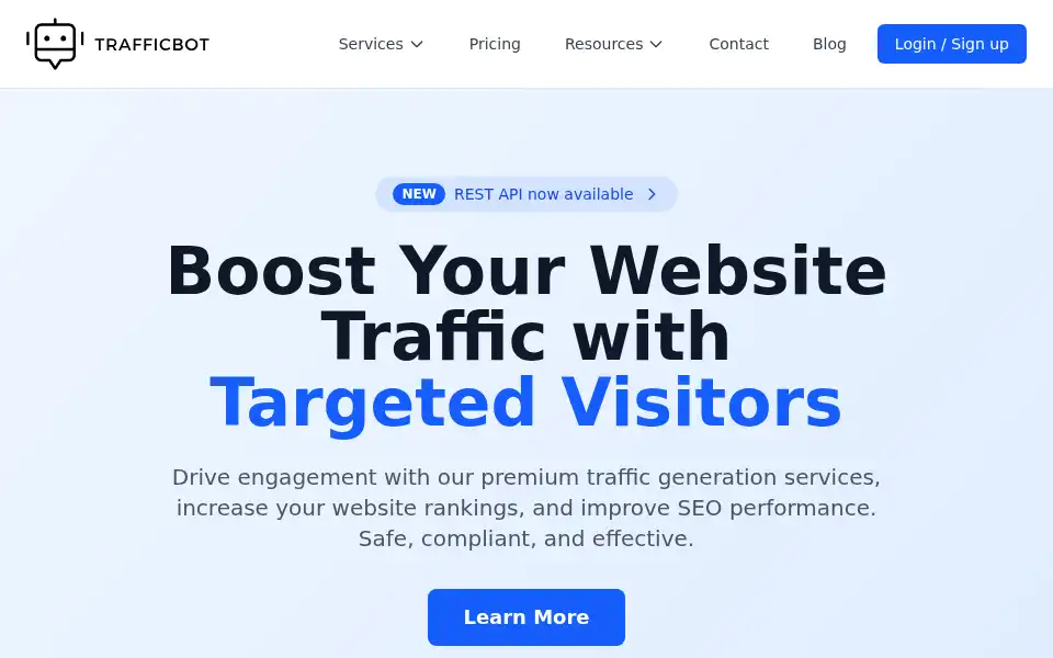 Screenshot of trafficbot.co