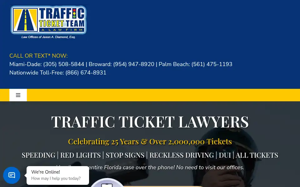 Screenshot of trafficticketteam.com