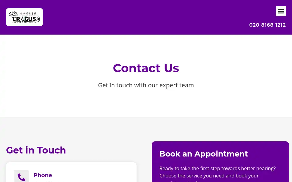 Screenshot of tragusuk.com