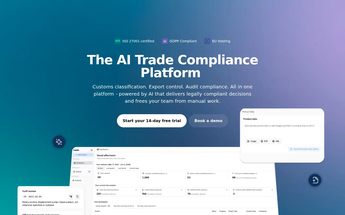 Screenshot of traide.ai