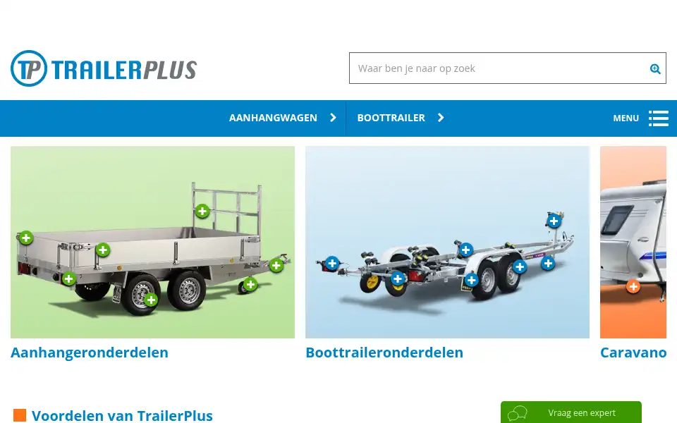 Screenshot of trailerplus.nl