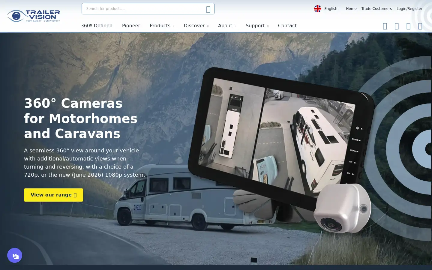 Screenshot of trailervision.co.uk