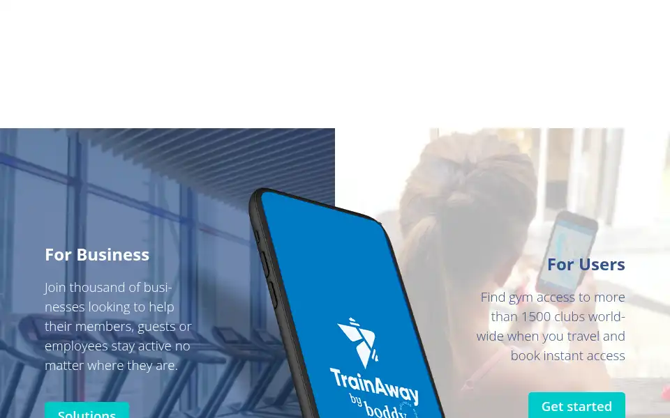 Screenshot of trainaway.fit