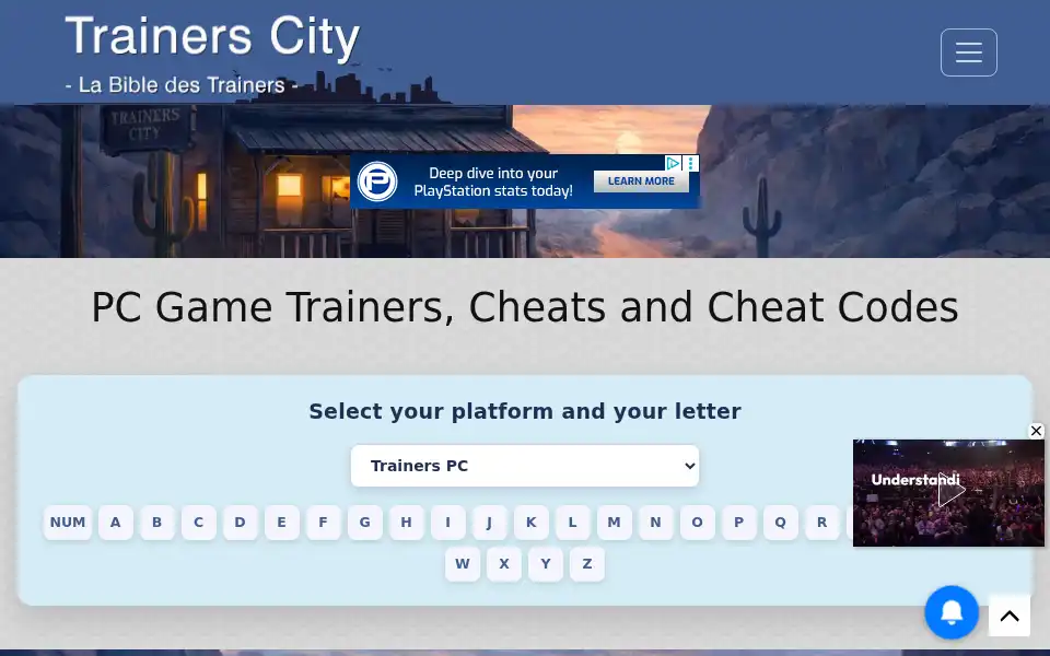 Screenshot of trainerscity.com