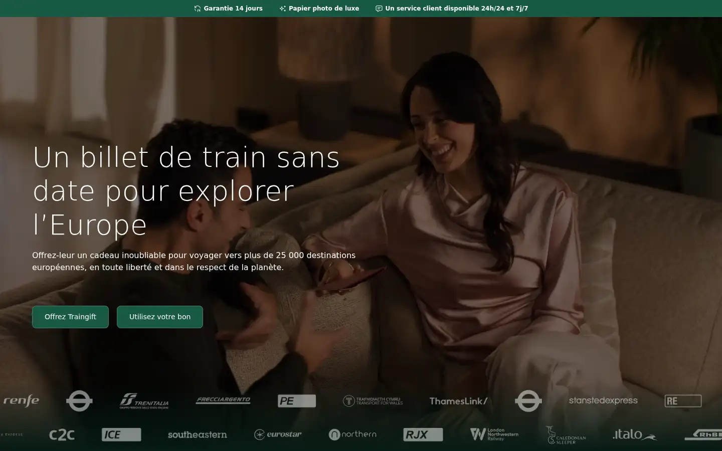 Screenshot of traingift.com