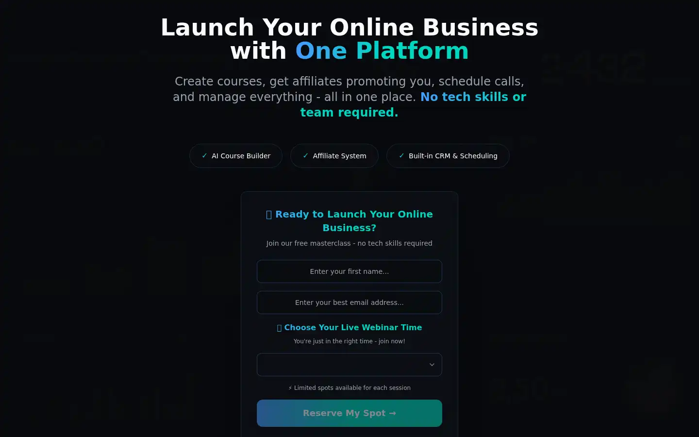 Screenshot of training.affluex.ai