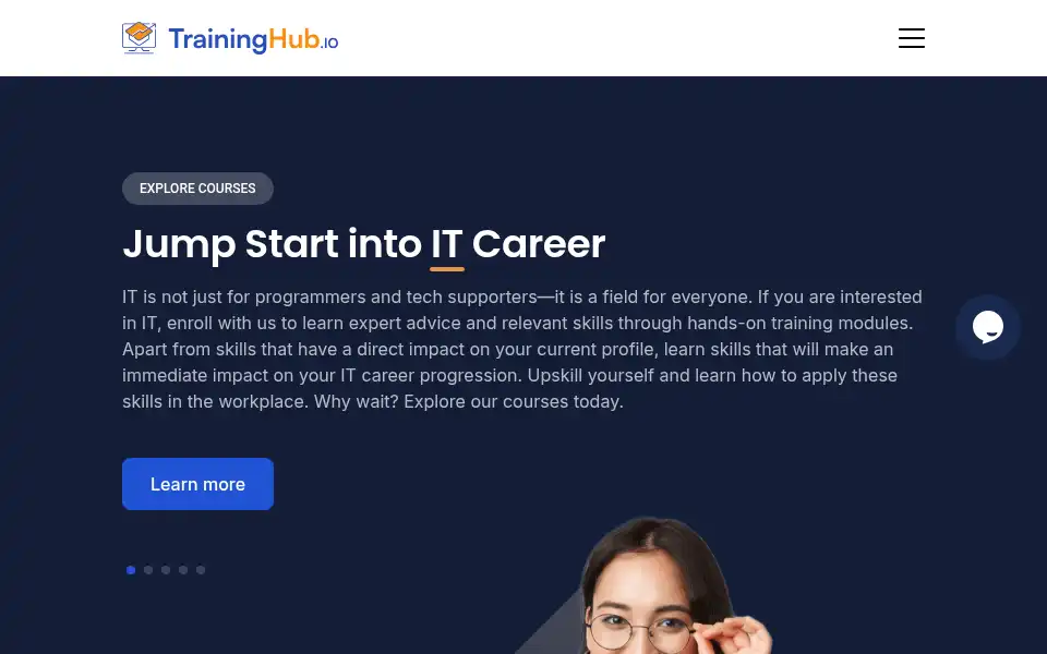 Screenshot of traininghub.io