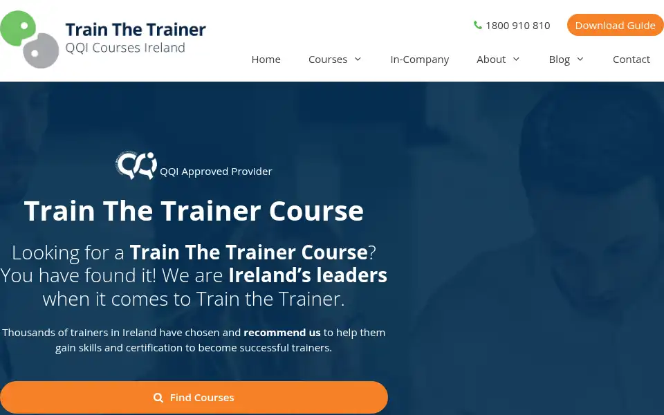 Screenshot of trainthetrainer.ie
